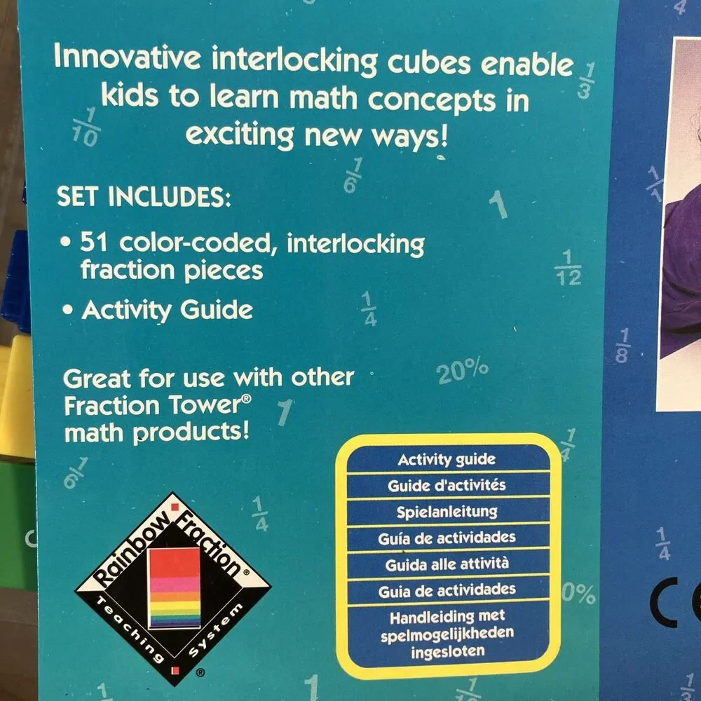 Learning Resources Fraction Tower Math Equivalency Cubes Manipulative Teacher